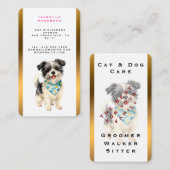 Grooming Dog Personalized Luxury Trendy Collection 名刺 (正面/裏面)