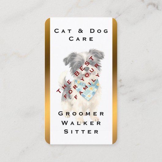 Grooming Dog Personalized Luxury Trendy Collection 名刺 (裏面)