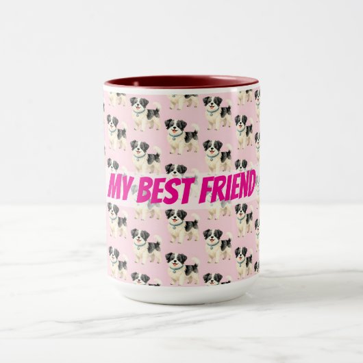 Grooming Dog Personalized Modern Collection マグカップ (中央)