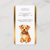 Grooming Pet Personalized Gold Elegant Collection 名刺 (正面)