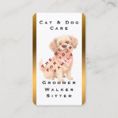 Grooming Pet Personalized Luxury Modern Collection 名刺 (裏面)