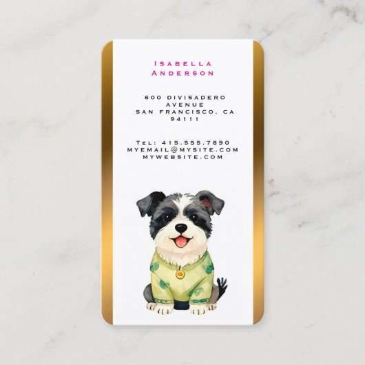 Grooming Pet Personalized Luxury Trendy Collection 名刺 (正面)