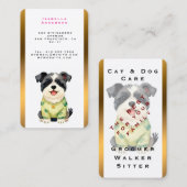 Grooming Pet Personalized Luxury Trendy Collection 名刺 (正面/裏面)