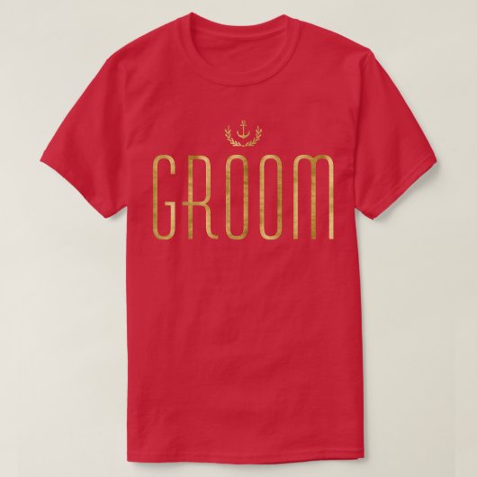 GroomNueryといかり濃い黄色 Tシャツ (デザイン正面)