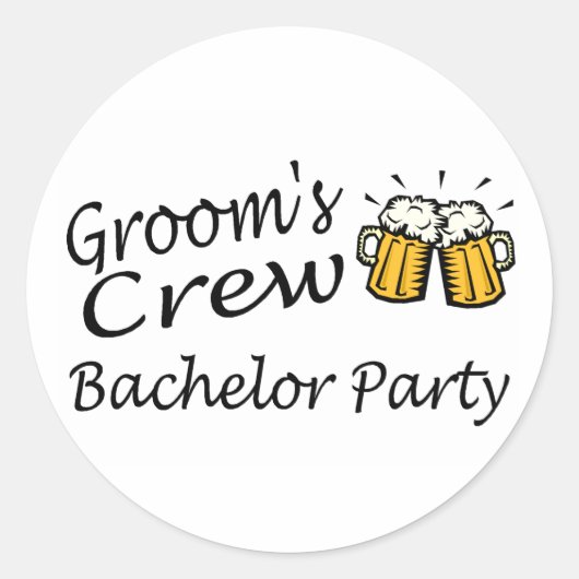 Groomsクルー（ビールジュグ） ラウンドシール (正面)