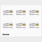 Groomsクルー（ビールジュグ） ラウンドシール (シート)