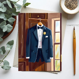 groom's タキシード | ウェディング バチェラー 水彩画 ポストカード
