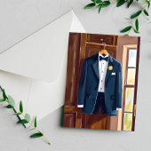  groom's  タキシード | ウェディング バチェラー 水彩画 ポストカード