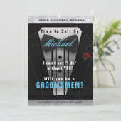 groom's attendant タキシード招待状 スーツアップ 招待状 (スタンド正面)