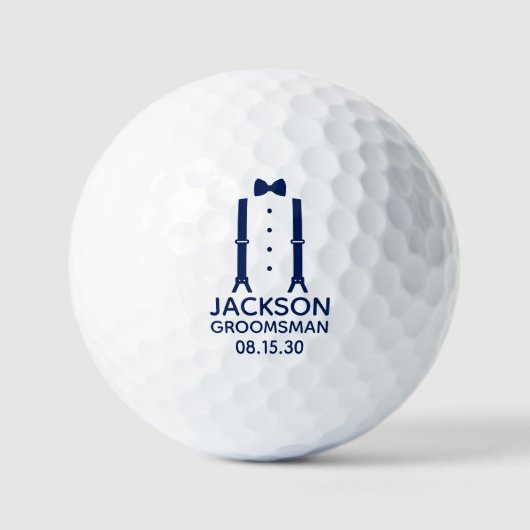  groom's attendant 青い蝶ネクタイ ゴルフボール (正面)