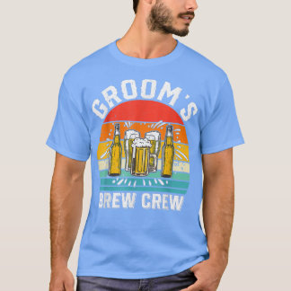 Grooms Brew Crew Funny Groomsmen Bachelor Party St Tシャツ