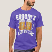 Grooms Brew Crew  Funny Group Beer Drinking Team Tシャツ (正面)