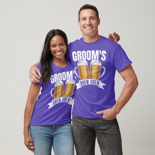 Grooms Brew Crew  Funny Group Beer Drinking Team Tシャツ (ユニセックス)