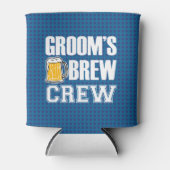 Groom's Brew Crew Groomsmen - Groomsman can beer 缶クーラー (正面)