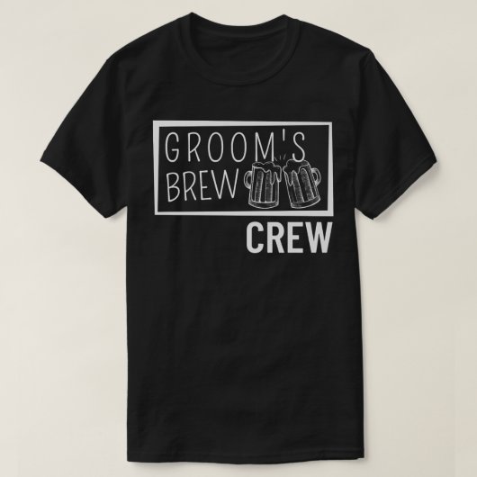 Grooms Brew Crew Squad Best Man Bachelor Party Gro Tシャツ (デザイン正面)