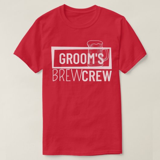 Grooms Brew Crew Squad Best Man Bachelor Party Gro Tシャツ (デザイン正面)