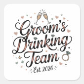 Grooms Drinking Team スクエアシール (正面)