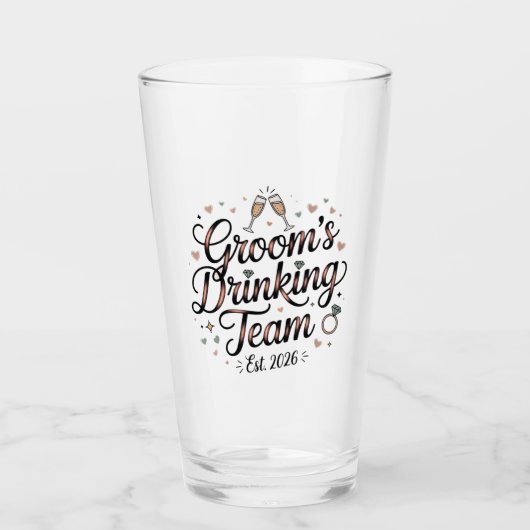 Grooms Drinking Team タンブラーグラス (正面)