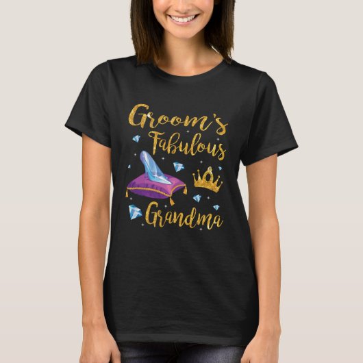 Groom's Fabulous Grandma Happy Wedding Married Mem Tシャツ (正面)