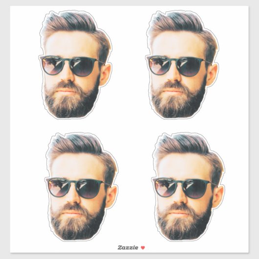 Groom's Face Funny Bachelorette Party 4 Faces シール (シート)