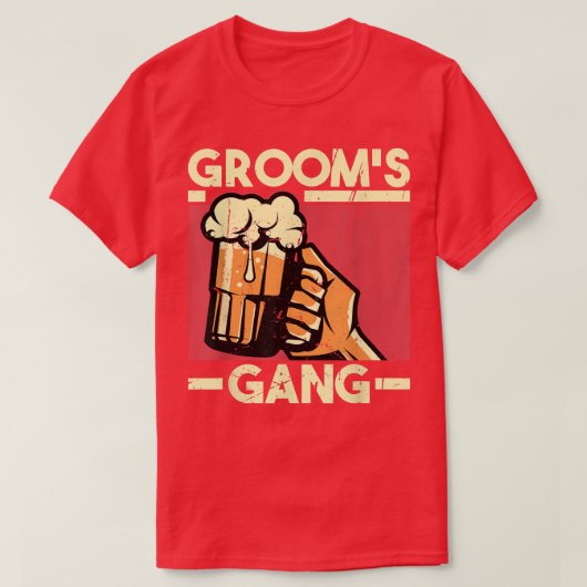 Grooms Gang Bachelor Engagement Wedding Party  Tシャツ (デザイン正面)