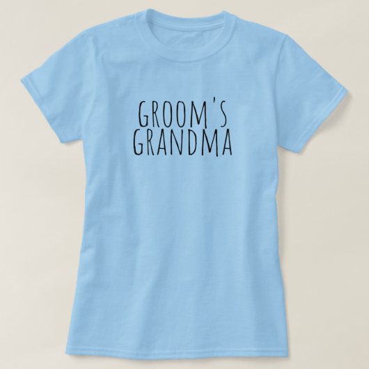 Groom's Grandma Bridal Party Wedding Tシャツ (デザイン正面)