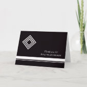  groom's men サンクスカード -- 白黒 サンキューカード (正面)