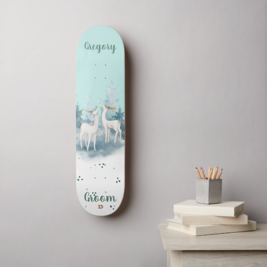 Grooms Mint with White Deer Dd Brand   スケートボード (ウォールアート)