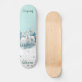 Grooms Mint with White Deer Dd Brand   スケートボード (正面)