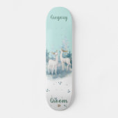 Grooms Mint with White Deer Dd Brand   スケートボード (正面)