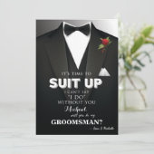  groom's party タキシード招待状 招待状 (スタンド正面)