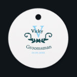 groom's party 青 vintage クラシック フェイバータグ<br><div class="desc">デザイン</div>