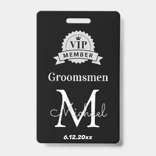 groom's party VIPメンバー、バチェラーパーティーのお土産 バッジ
