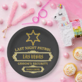 Groom's Security Last Night Patrol ペーパープレート (パーティー)