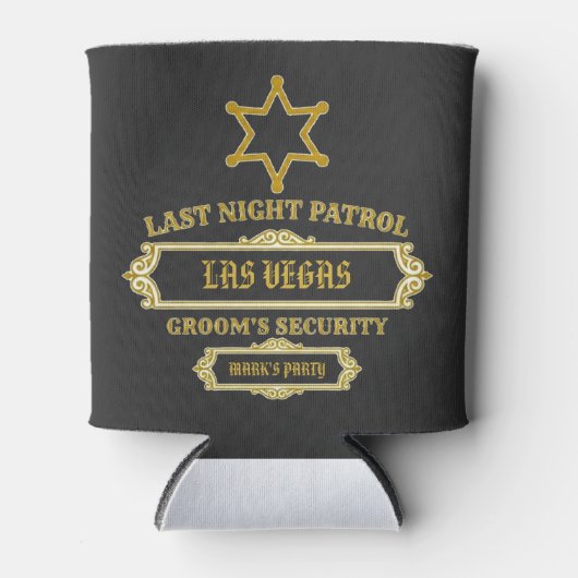 Groom's Security Last Night Patrol 缶クーラー (正面)