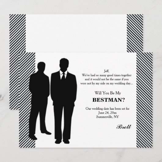  groom's squad request card 招待状 (正面/裏面)