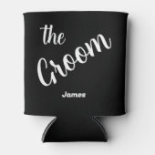 Groom's Wedding Custom Top Hat and Bow Tie 缶クーラー (正面)