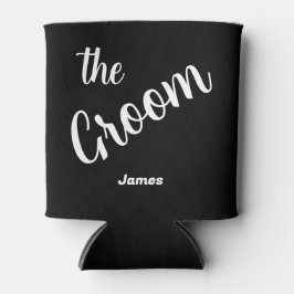 Groom's Wedding Custom Top Hat and Bow Tie 缶クーラー