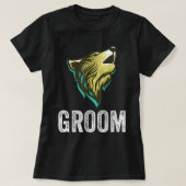 Grooms Wolf Bachelor Wedding Groomsmen Team Party Tシャツ (デザイン正面)