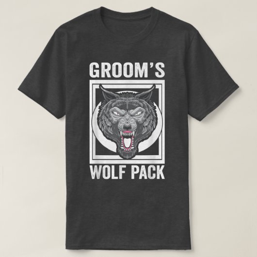 Grooms Wolfpack Bachelor Party Groomsmen Wedding T Tシャツ (デザイン正面)