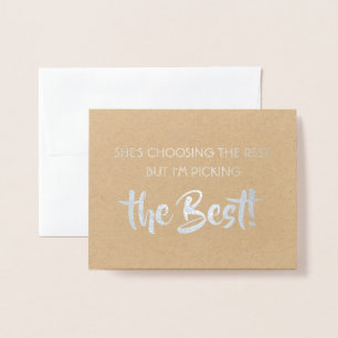 Groomsmanおもしろいの提案-最高の The Groomsman Proposal(Groom 箔カード