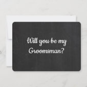 Groomsmanおもしろい提案カパーソナライズされたード 招待状 (裏面)