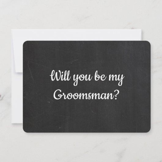 Groomsmanおもしろい提案カパーソナライズされたード 招待状 (裏面)