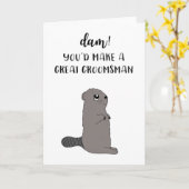 Groomsmanおもしろい提案カード カード (黄色い花)