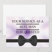 Groomsmanによるサービスの花婿介添人要求 招待状 (正面/裏面)