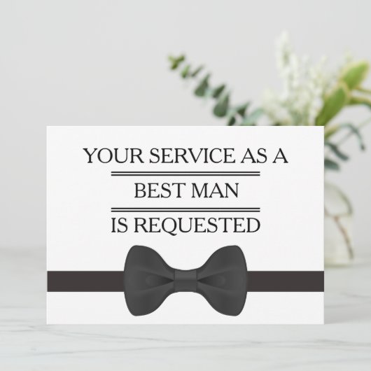 Groomsmanによるサービスの花婿介添人要求 招待状 (スタンド正面)