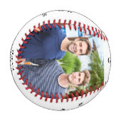 Groomsmanのお土産パーソナライズされた写真 野球ボール (正面左)