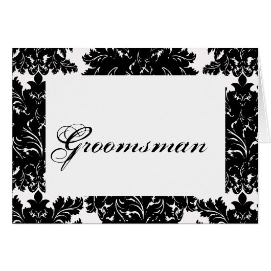 Groomsmanのテーブ結婚ルカード (正面横)