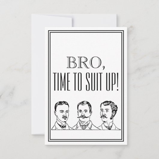 Groomsmanまたは花婿介添人提案ヴィンテージ招待状 招待状 (正面)