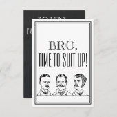 Groomsmanまたは花婿介添人提案ヴィンテージ招待状 招待状 (正面/裏面)